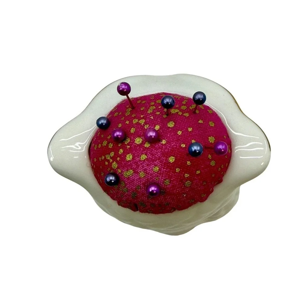 Owl Pincushion Porcelain 5.5